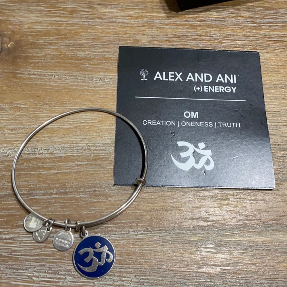Alex and Ani OM silver bracelet